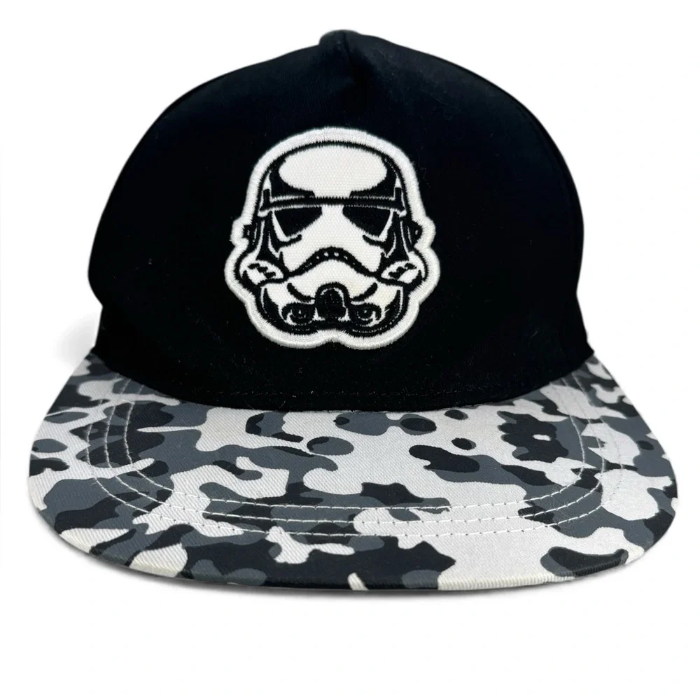 Star Wars Stormtrooper Camo Hat SnapBack Cap Youth Kids 8+ Snap Back Black Gray